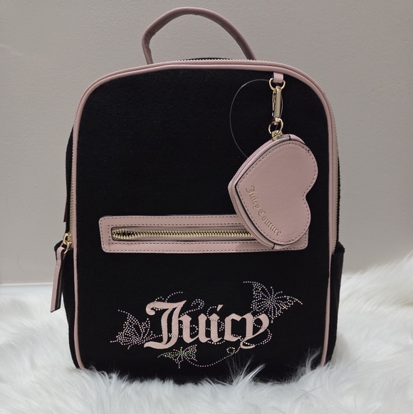 Juicy Couture Handbags - Juicy Couture Black and Pink Backpack